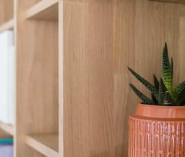 détail étagère arrondie agencement ADR Deriano